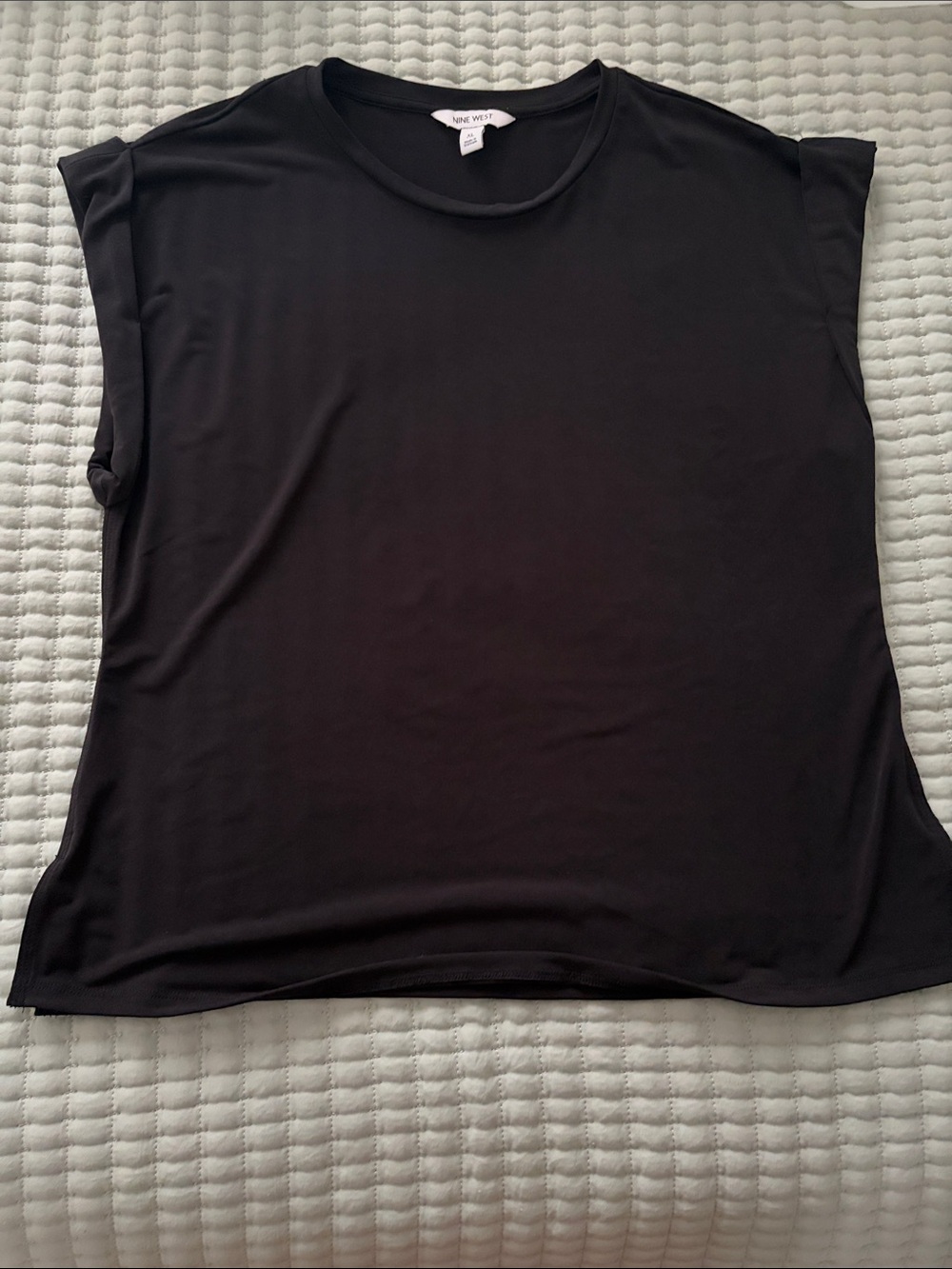 Nine West Black Cap Sleeve Tank Top